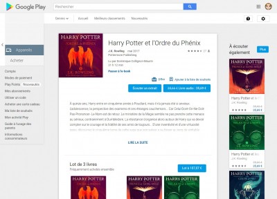 Google Play Store Livres audios