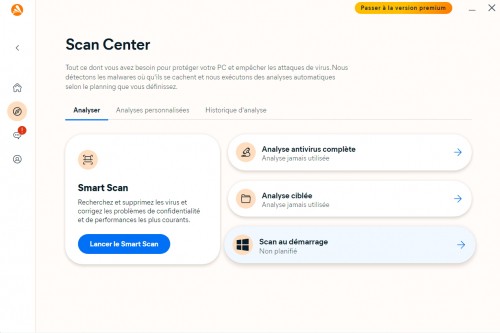 Scan Center Avast One